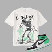 G WEST COLORS OF LIFE WHITE / GLOW GREEN LIFE STYLE Tee