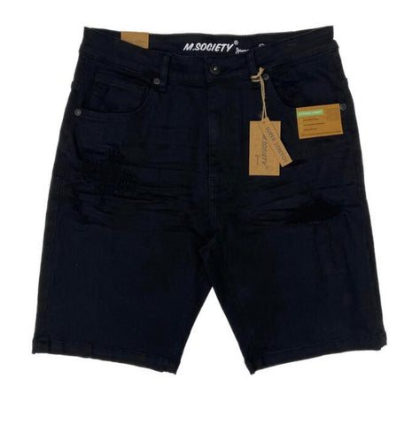 M.society MEN'S STRETCHED DENIM SHORTS