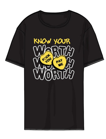 Retro Label 4'S THUNDER KNOW YOUR WORTH SS TEE