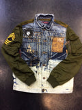 Vintage Americana distressed denim jkt