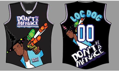 Headgear DONT BE A MENACE BLACK BASKETBALL JERSEY