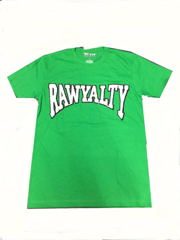 Rawyalty White Chenille Crew Neck T-Shirts And Cotton Shorts Set