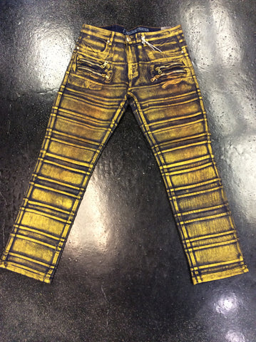 The Plug Gold ribbed jean