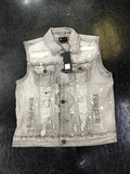 WAIMEA Denim Vest Stones and Splatter