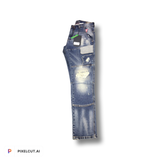 Connected vintage cargo pockets jeans