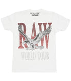 Rawyalty RAW WORLD TOUR RED BLING CREW NECK tee