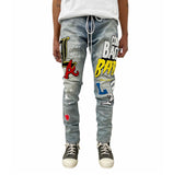 Lifted Anchors “Boulevard” puff print denim