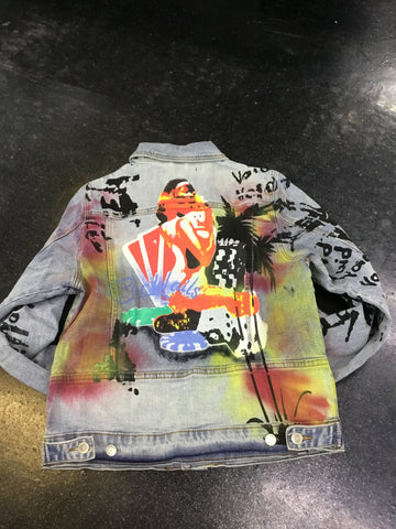 Embellish angel denim jacket