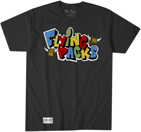 Tree boy color flying packs tee