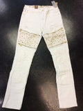 Vintage Americana studded jeans wit leather