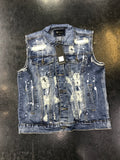 WAIMEA Denim Vest Stones and Splatter