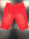 Makobi Sanded biker shorts w/Rip & Rep