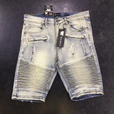 WAIMEA Destroyed Moto denim short