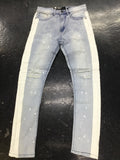 WAIMEA white striped side denim