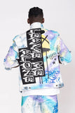 Smoke rise ~ LEAVE ME ALONE GRAFFITI DENIM JACKET