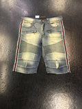 Focus Denim Moto Shorts w/ Side Trim