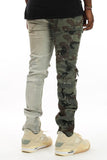 KDNK Contrast Camo denim set