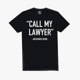 November Reine CALL MY LAWYER BABY BLUE TEE WITH CREAM SEA FOAM AND DARK BLUE