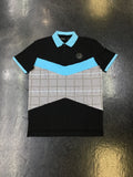 Hudson Pieced Glen Plaid Polo Shirt