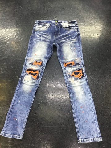 Create 2MRW men stretched denim pants