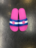 Pink Dolphin Triple Split Waves Slides