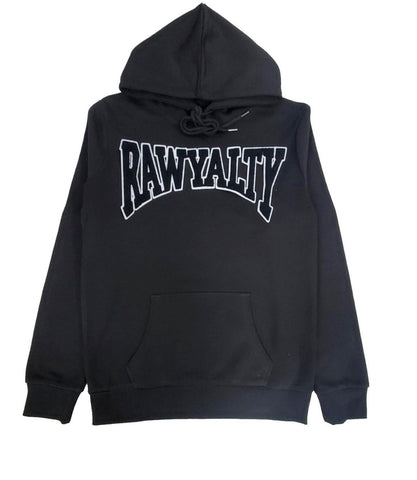 Rawyalty Black Chenille Hoodie