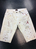 Rtgb distressed denim shorts