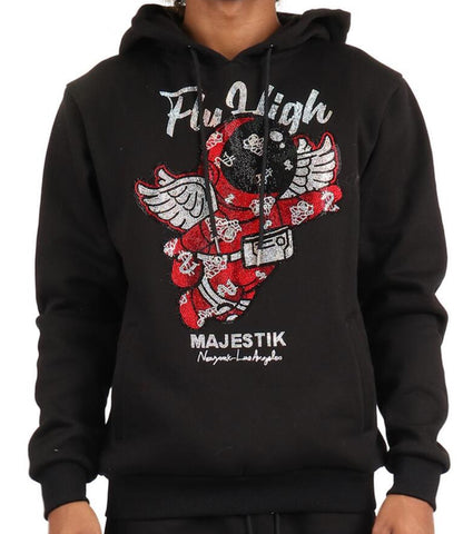 Majestik Rhine Stone Graphic Hoodie