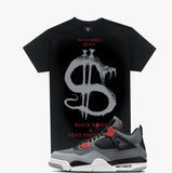 November Reine $ TEE  AND  shorts black &GREY