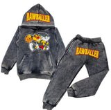 Kid’s Rawballer Chenille Hoodie And Jogger Set